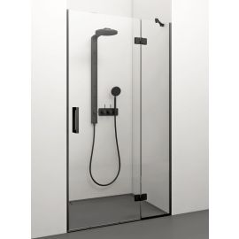 Glass Service Adele 90cm 90ADE+B Shower Door Transparent Black | Stikla Serviss | prof.lv Viss Online