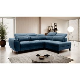 Eltap Noble Lukso Corner Pull-Out Sofa 201x255x100cm, Blue (CO-NOB-RT-40LU) | Corner couches | prof.lv Viss Online