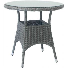 Дачный столик Home4You из искусственного ротанга 78x75 см, коричневый (12686) | Садовые столы | prof.lv Viss Online
