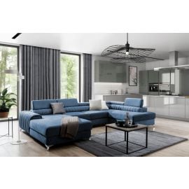 Eltap Lacante Gojo Corner Pull-Out Sofa 202x354x92cm, Blue (CO-LAC-RT-40GO) | Corner couches | prof.lv Viss Online