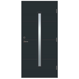 Двери Viljandi Storo VU 1R, черные, 988x2080 мм, правые (510654) | Наружная дверь | prof.lv Viss Online