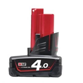 Milwaukee M12 B4 Battery Li-ion 12V 4Ah (4932430065) | Batteries and chargers | prof.lv Viss Online