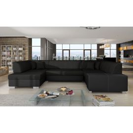 Izvelkams Dīvāns Eltap Havana Sawana/Soft U Veida 207x320x73cm Kreisais Stūris Melns (Hv45) | Izvelkamie dīvāni | prof.lv Viss Online