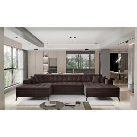 Eltap Vertizo Cloud Corner Pull-Out Sofa 170x350x93cm, Brown (CO-VER-UV-22NU) | Sofas | prof.lv Viss Online