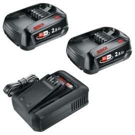 Akumulatoru Un Lādētāju Komplekts Bosch Starter Set Li-ion 18V 2x2.5Ah (1600A031T5) | Batteries and chargers | prof.lv Viss Online