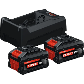 Akumulatoru Un Lādētāju Komplekts Bosch Exba Gal Li-ion 18V 2x5.5Ah (1600A0373P) | Batteries and chargers | prof.lv Viss Online