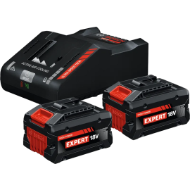 Akumulatoru Un Lādētāju Komplekts Bosch Exba Exal Li-ion 18V 2x8.0Ah (1600A0373T) | Batteries and chargers | prof.lv Viss Online