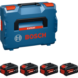 Akumulatoru Un Lādētāju Komplekts Bosch Expert Exba Li-ion 18V 4x5.5Ah (1600A0373H) | Batteries and chargers | prof.lv Viss Online