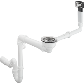 Sifons Hansgrohe D16-10 Virtuves Izlietnēm, Ar Izplūdi Un Pārplūdi Hroma (43927000) | Hansgrohe | prof.lv Viss Online