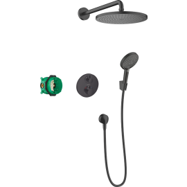 Dušas Sistēma Hansgrohe Croma 280 1jet Ecostat S Melns (27961670) | Shower systems | prof.lv Viss Online