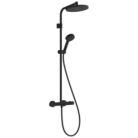 Dušas Komplekts Hansgrohe Activera S 240 1jet EcoSmart Ecostat Fine Varia Ar Termostatu Melns (28078670) | Shower sets | prof.lv Viss Online