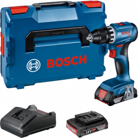 Беспроводной шуруповерт Bosch GSR 18V-45 с аккумулятором 2x2Ah, 18V (06019K3203) | Шуруповерты и сверла | prof.lv Viss Online