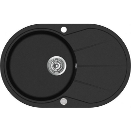 Virtuves izlietne Akvasanita Clarus SR101-601AW, Iebūvējamā, Akmens masa, Melna (502241959) | Virtuves izlietnes | prof.lv Viss Online