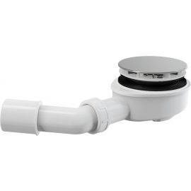 Алька A491CR Сифон для душевой лотка 40 мм Белый/Хром (2101120) | Cифоны | prof.lv Viss Online