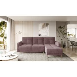 Eltap Roxi Velvetmat Corner Pull-Out Sofa 165x240x90cm, Pink (CO-ROX-U-24VE) | Corner couches | prof.lv Viss Online