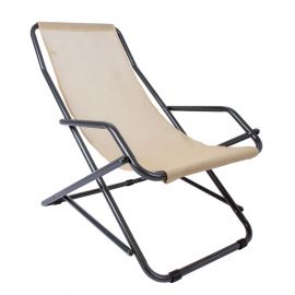 Солярийное кресло Home4You Cretex 65x100x80 см, бежевое (600801) | Лежаки | prof.lv Viss Online