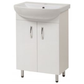 Sanservis Arteco 55 bathroom sink with cabinet Arteco 55, White (48815) | Sanservis | prof.lv Viss Online