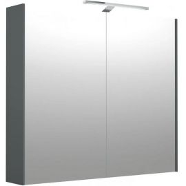 Spoguļskapītis Kame D-Line Garda 70x81.4cm, Pelēks (MC2DML/80-70/D5-DL) | Mirror cabinets | prof.lv Viss Online