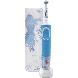 Электрическая зубная щетка Braun Oral-B D100.413 Frozen для детей Бело-синяя | Электрические зубные щетки | prof.lv Viss Online
