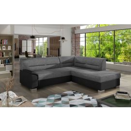 Stūra Dīvāns Izvelkams Eltap Bergen Sawana/Soft 208x250x87cm Labais Stūris Pelēks/Melns (BR18) | Izvelkamie dīvāni | prof.lv Viss Online