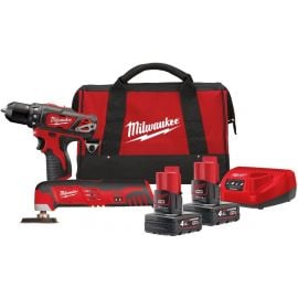 Milwaukee M12 BPP2D-402B Tool Kit 12V, 2x4Ah (4933441250) | Tool sets | prof.lv Viss Online