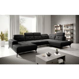 Eltap Bretan Vero Corner Sofa 205x350x107cm, Black (CO-BRE-RT-10VER) | Corner couches | prof.lv Viss Online