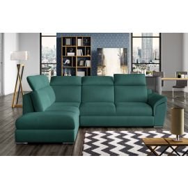 Eltap Loreto MatVelvet Corner Pull-Out Sofa 60x260x102cm, Green (Lor_76) | Corner couches | prof.lv Viss Online