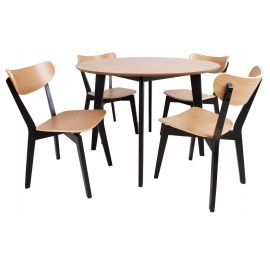 Ēdamistabas Komplekts Home4you Roxby, Galds + 4 Krēsli, 105x105x76cm, Ozola (AC856611) | Dining room sets | prof.lv Viss Online