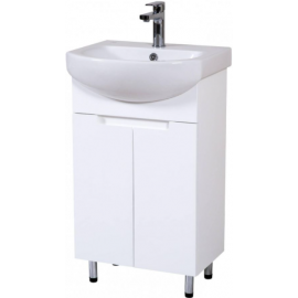 Aqua Rodos Quadro 50 раковина для ванной комнаты с шкафчиком Белый (195880) | Шкафы с раковиной | prof.lv Viss Online