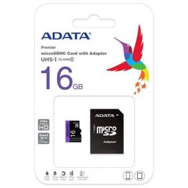 Adata Premier Micro SD Карта памяти 80MB/s, с адаптером SD Черный/Фиолетовый | Карты памяти | prof.lv Viss Online