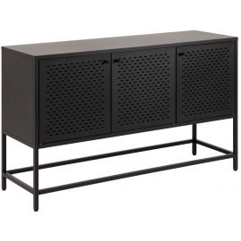 Home4You Newcastle Chest of Drawers, 125x40x75cm, Black (AC93723) | Commodes | prof.lv Viss Online