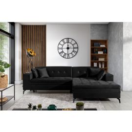Eltap Solange Savoi Corner Pull-Out Sofa 196x292x80cm, Black (Sol_109) | Corner couches | prof.lv Viss Online