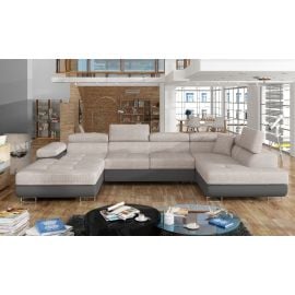 Izvelkams Dīvāns Eltap Rodrigo Soro/Soft U Veida 202x345x90cm Labais Stūris Pelēks (Rod_45) | Izvelkamie dīvāni | prof.lv Viss Online