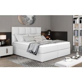 Eltap Glossy Continental Bed 140x200cm, With Mattress, White (Glo_14_1.4) | Beds | prof.lv Viss Online