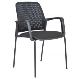 Home4You Fusion Visitor Chair 55x60x84cm, Black (21131) | Visitor chairs | prof.lv Viss Online