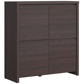 Black Red White Kaspian Chest of Drawers, 105x40.5x112.5cm, Brown (S128-KOM4D-WE/WE) | Living room furniture | prof.lv Viss Online