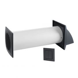Europlast E-Extra Mini Heat Recovery Ventilator, 100mm with Wall Switch, Anthracite (EER100SA) | Mini recuperator | prof.lv Viss Online