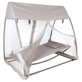 Dārza Šūpuļkrēsls Home4you Sunday 155x215x197cm, Bēšs (13207) | Dārza šūpuļkrēsli | prof.lv Viss Online