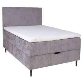 Kontinentālā Vienvietīgā Gulta Home4you Laara, 90x200cm, Ar Matraci, Pelēka (83770) | Gultas ar veļas kasti | prof.lv Viss Online