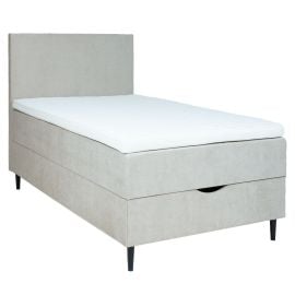 Kontinentālā Vienvietīgā Gulta Home4you Laara, 90x200cm, Ar Matraci, Bēša (83789) | Gultas ar veļas kasti | prof.lv Viss Online