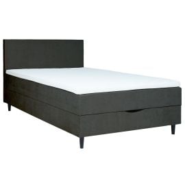 Kontinentālā Divguļamā Gulta Home4you Laara, 140x200cm, Ar Matraci, Tumši pelēka (83807) | Gultas ar veļas kasti | prof.lv Viss Online