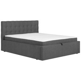 Kontinentālā Divguļamā Gulta Home4you Leena, 160x200cm, Ar Matraci, Pelēka (84104) | Gultas ar veļas kasti | prof.lv Viss Online