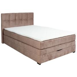 Kontinentālā Divguļamā Gulta Home4you Jeep, 120x200cm, Ar Matraci, Bēša (86105) | Gultas ar veļas kasti | prof.lv Viss Online