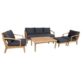 Dārza mēbeļu Komplekts Home4you Maldive, Galds + dīvāns + 2 krēsli, Pelēka/Brūna (K13607) | Home4you | prof.lv Viss Online