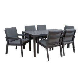 Dārza mēbeļu Komplekts Home4you Tomson, Galds + 6 Krēsli, Pelēka (K25163) | Home4you | prof.lv Viss Online