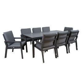 Dārza mēbeļu Komplekts Home4you Tomson, Galds + 8 Krēsli, Pelēka (K25164) | Home4you | prof.lv Viss Online