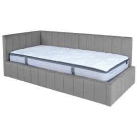 Vienvietīgā Gulta Home4you Jasper, 90x200cm, Ar Matraci, Pelēka (K285241) | Кровати с матрасом | prof.lv Viss Online
