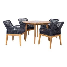 Dārza mēbeļu Komplekts Home4you Florida, Galds + 4 Krēsli, Pelēka (K485012) | Outdoor furniture sets | prof.lv Viss Online