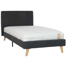 Vienvietīgā Gulta Home4you Juno, 90x200cm, Ar Matraci, Pelēka (K407371) | Single beds | prof.lv Viss Online