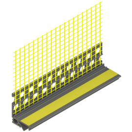 2D Logu profils Smartherm Smart 420A ar sietu 9x130x2600mm, pelēks | Фасадные профили | prof.lv Viss Online